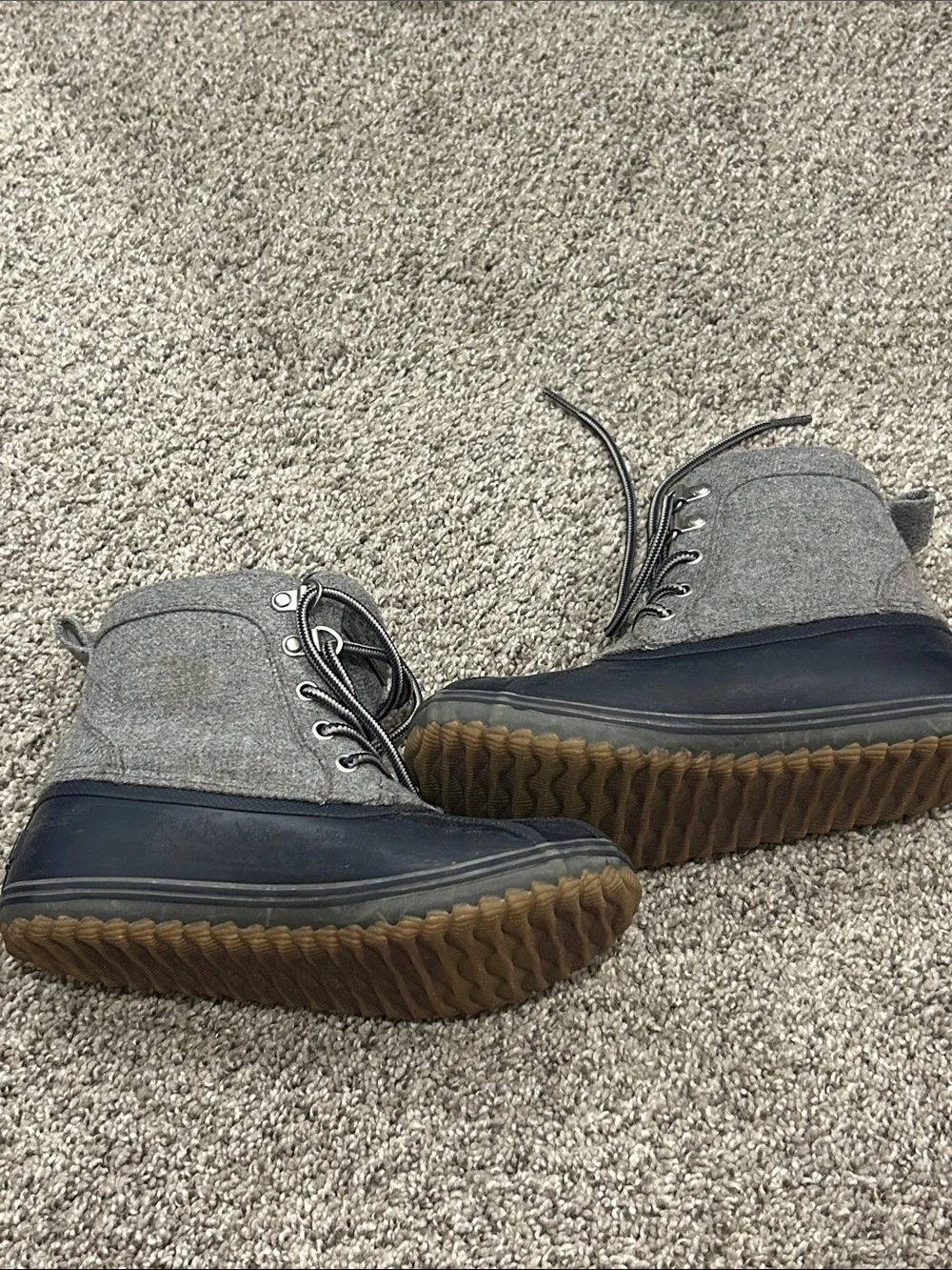 Gray and Black Kid’s Waterproof Duck Sperry Boots